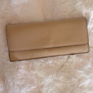 Price drop!  Tan Coach wallet